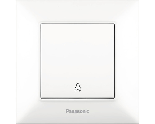 Buton cu revenire Panasonic Arkedia Slim, simbol sonerie, alb, incl. ramă