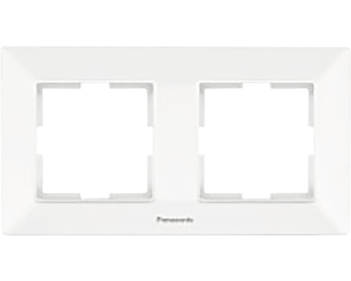 Ramă aparataje Panasonic Arkedia Slim 2 posturi, montaj orizontal, alb