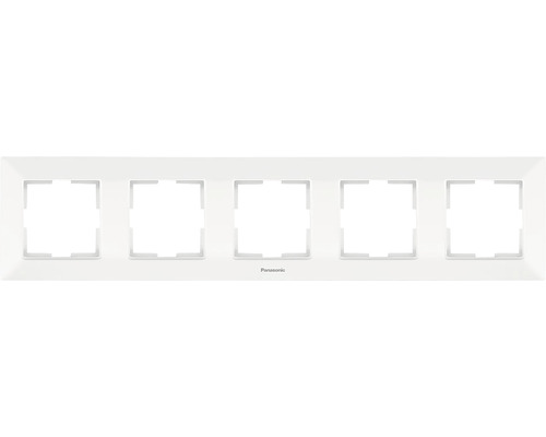 Ramă aparataje Panasonic Arkedia Slim 5 posturi, montaj orizontal, alb