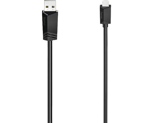 Cablu de date micro USB 2.0 Hama 0,75m negru