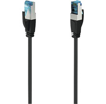 Cablu de rețea negru cu doi conectori RJ45