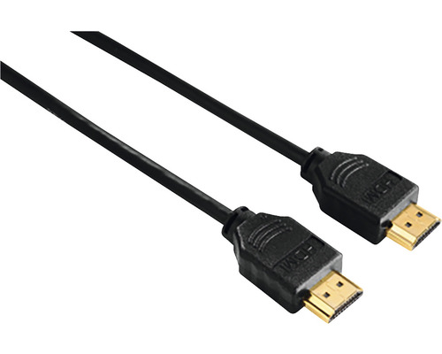 Cablu audio/video HDMI full HD Hama 1,5m negru (conectori tată auriți)