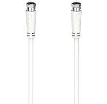 Cablu coaxial alb cu conectori F