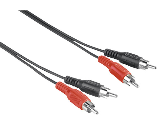 Cablu audio stereo RCA Hama 1,2m negru/roșu (conectori tată) buc