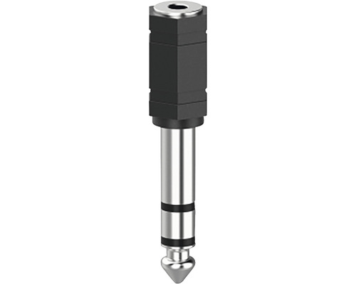 Adaptor audio jack stereo 3,5mm -> 6,3mm Hama negru (conectori tată->mamă) Adaptor audio de la jack la jack