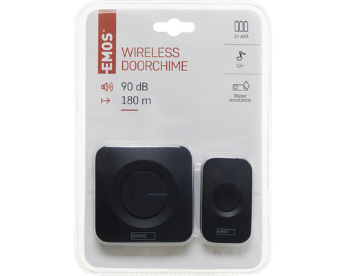 Sonerie fără fir Emos cu 90 decibeli și rază de acțiune de 180 metri