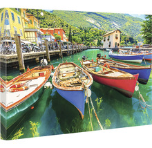 Imagine pe pânză cu bărci într-un port maritim