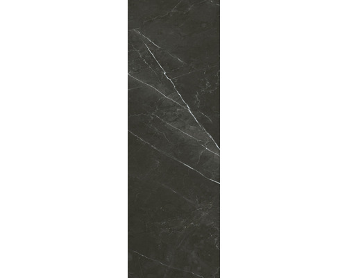 Faianță baie / bucătărie Sempre Black neagră lucioasă 25x75 cm Placă decorativă de perete cu aspect de marmură