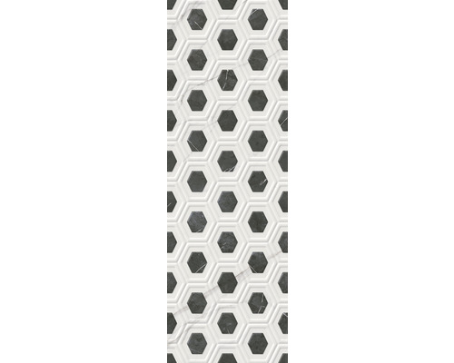 Faianță decorativă Sempre Hexagon lucioasă 25x75 cm Placă decorativă de perete cu model hexagonal