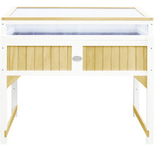 Jardiniere supraînălțată din lemn cu capac transparent