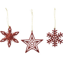 Decorațiuni de pom de Crăciun cu motive de stele și fulgi de zăpadă pentru agățat