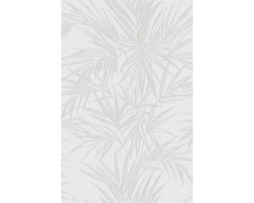 Tapet vlies imprimeu frunze alb 10,05x0,52 m