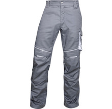 Pantaloni de lucru gri cu buzunare și detalii reflectorizante