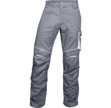 Pantaloni de lucru gri cu buzunare și benzi reflectorizante