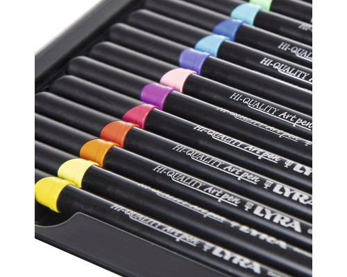 Set creioane colorate Lyra într-o cutie metalică