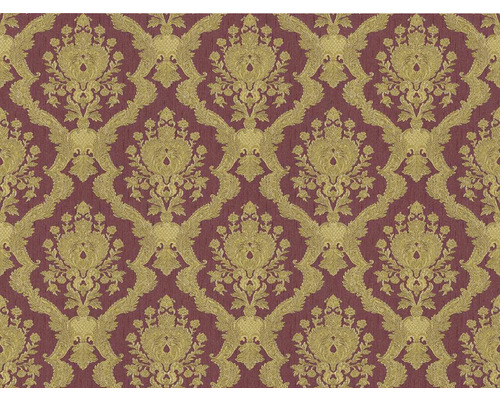 Tapet vlies Z72046 baroc ornamental auriu/vișiniu 10,05x0,53 m Tapet cu model floral