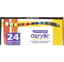 Daler-Rowney Graduate culori acrilice, set de 24 de culori