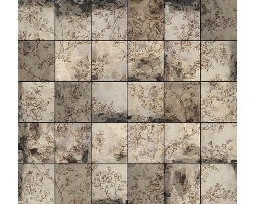 Model de gresie cu motiv floral pentru designul pereților și al podelelor