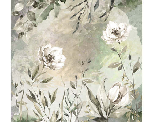 Fototapet vlies INX6-046 Petite Brise 300x280 cm Pictură cu flori și frunze