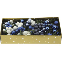 Crenguțe decorative de fructe de pădure într-o cutie