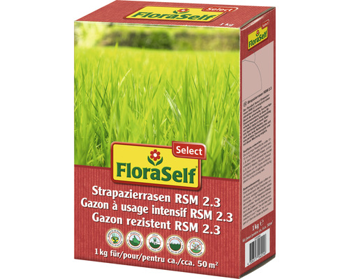 Semințe de gazon rezistent la uzură FloraSelf Select RSM 2.3 1 kg / 50 m²