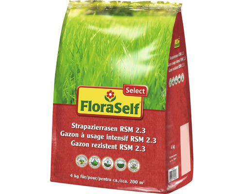 Semințe de gazon rezistent la uzură FloraSelf Select RSM 2.3 4 kg / 200 m²