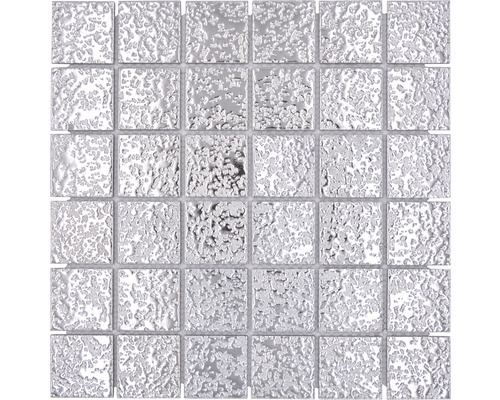 Mozaic ceramic SB 595 argintiu 30,6x30,6 cm Placă de mozaic cu elemente pătrate