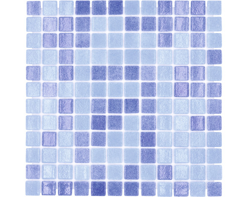 Mozaic piscină sticlă VP1158PUR albastru 31,6x31,6 cm Placă de mozaic pătrată din sticlă