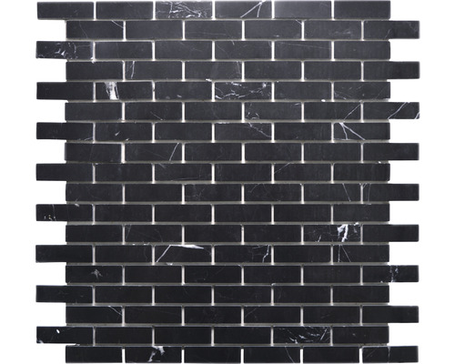 Mozaic marmură autoadeziv SAM 4NM82 neagră 30x30,5 cm