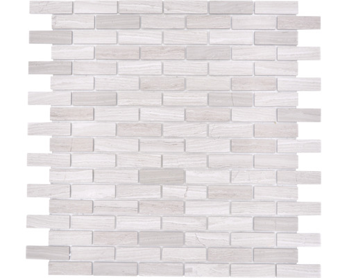 Mozaic marmură autoadeziv SAM 4NM72 gri 30x30,5 cm Placă de mozaic din piatră naturală în format cărămidă