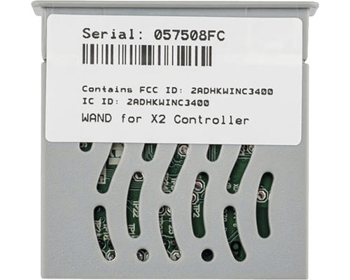 WAND pentru controler X2 cu număr de serie, FCC ID și IC ID