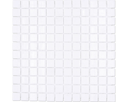 Mozaic piscină sticlă VP100PAT alb 31,6x31,6 cm Placă de mozaic cu elemente pătrate