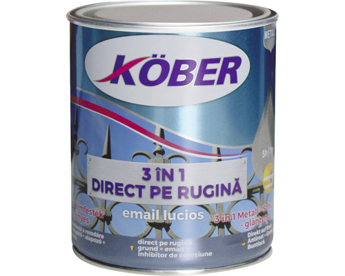 Email lucios anticoroziv Köber 3 în 1 Direct pe rugină verde crom RAL 6020 0,75 l