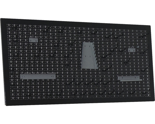 Panou perforat cu suporturi pentru scule, pentru organizarea sculelor