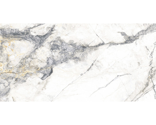 Placă de marmură cu nervuri gri și aurii