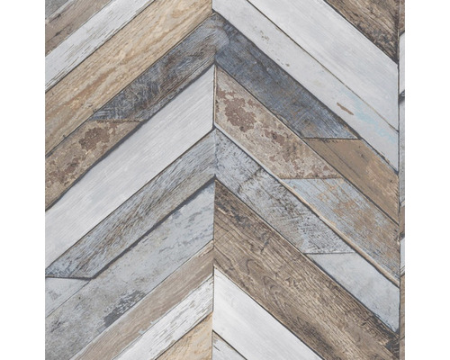 Tapet vlies EP3402 model lemn gri/maro 10,05x0,53 m Tapet cu aspect de lemn în model herringbone