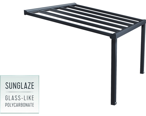 Acoperiș terasă din aluminiu cu plăci din policarbonat