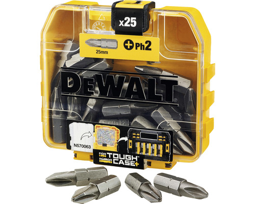 Set biți DeWALT PH2 25 mm, 25 piese, fără prelungitor | HORNBACH