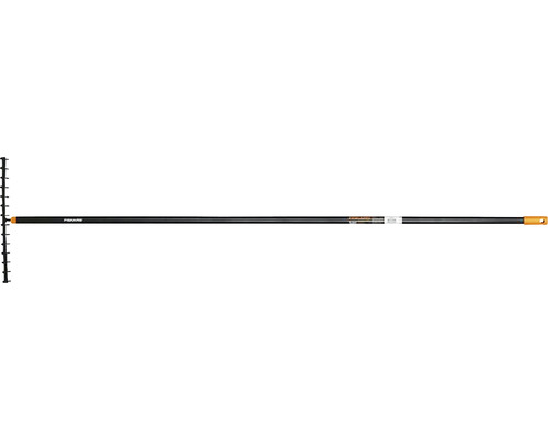 Greblă Fiskars cu mâner pentru nivelarea straturilor de flori și îndepărtarea pietrelor