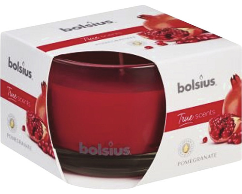 Lumânare parfumată Bolsius în pahar mediu aromă rodie, durata de ardere 24 h-0