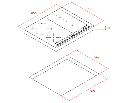 Imagine cu dimensiunile unei plite
