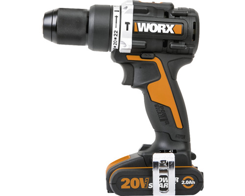 Mașină de găurit și înșurubat cu acumulator Worx cu baterie de 20 volți