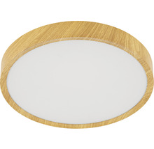 Plafonieră rotundă cu ramă din lemn