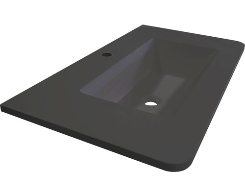 Lavoar încastrat în blat Savini Geos 81x47 cm negru mat | HORNBACH
