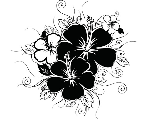 Sticker floare exotică PT5004 55x50 cm
