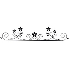 Decor floral cu flori stilizate și cârcei