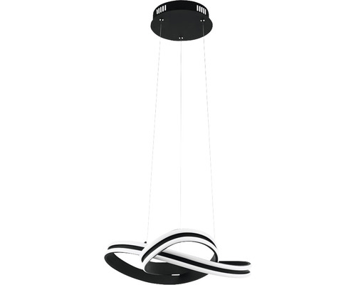 Pendul cu LED integrat Corredera 2x18W 5000 lumeni, alb/negru