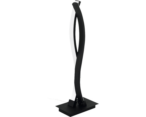 Lampă de podea neagră cu design modern, curbat
