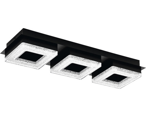 Plafonieră/aplică interior cu LED integrat Fradelo 3x4W 1200 lumeni, negru cu cristale Plafonieră/aplică interior cu LED integrat Fradelo 3x4W 1200 lumeni, negru cu cristale