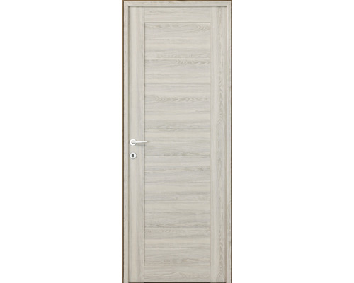 Ușă de interior cu aspect de lemn și feronerie